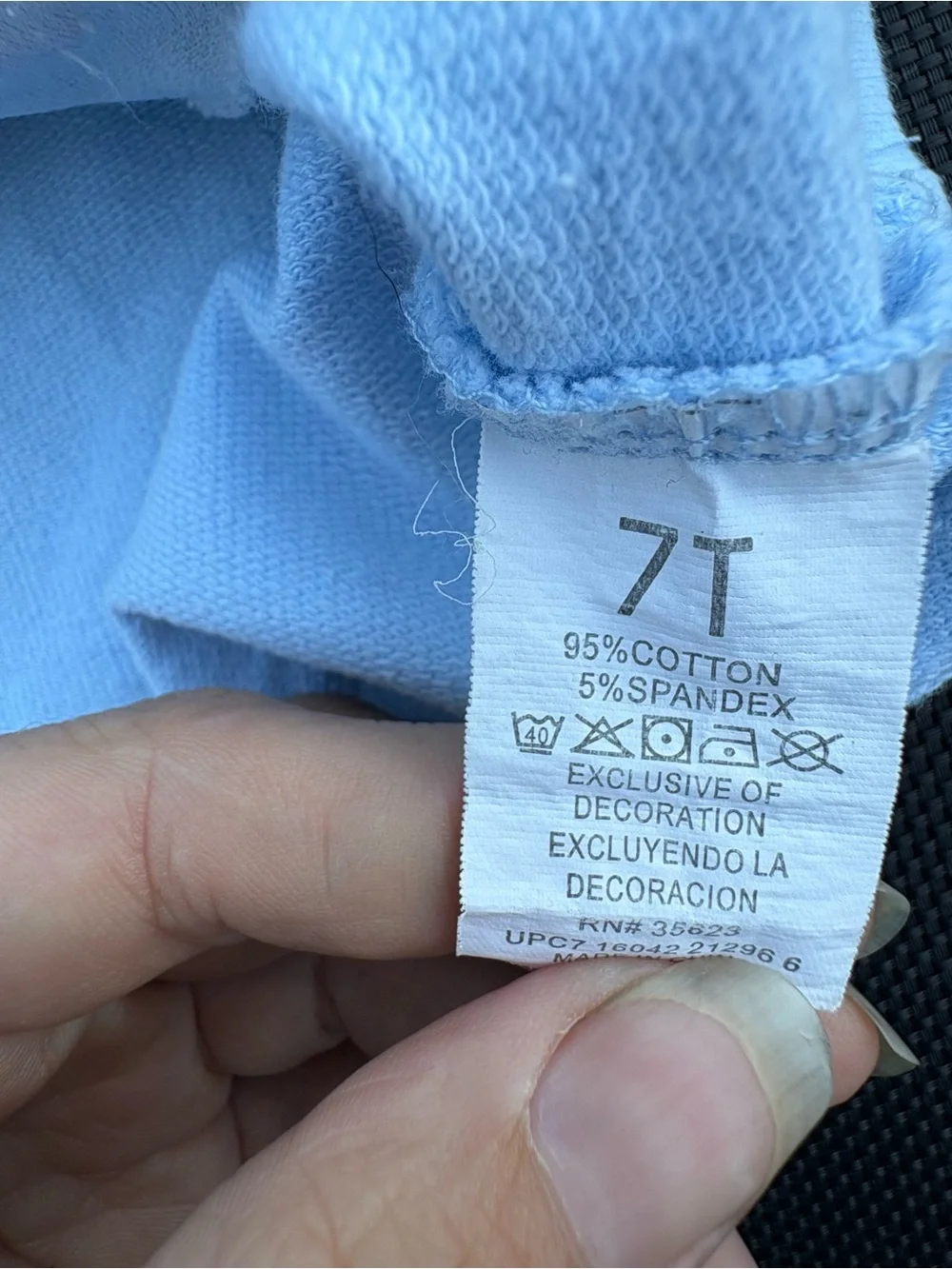 Soft Baby Blue Knit Top - Size 7T